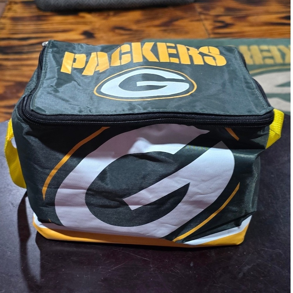 Green Bay Packers Insulated Lunch Bag Cooler Soft Sided Green Yellow NFL